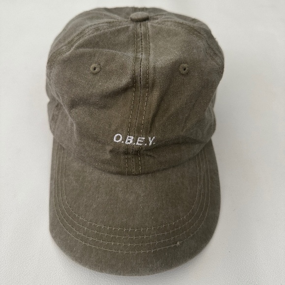 Obey Other - New OBEY Logo Brown Embroidered Adjustable Baseball Hat Cap One Size